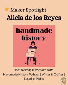Alicia explores the threads that connect craft, memory, and heritage. Through her Handmade History podcast, she uncovers the stories behind materials, patterns, and the hands that shaped them, one stitch of history at a time.